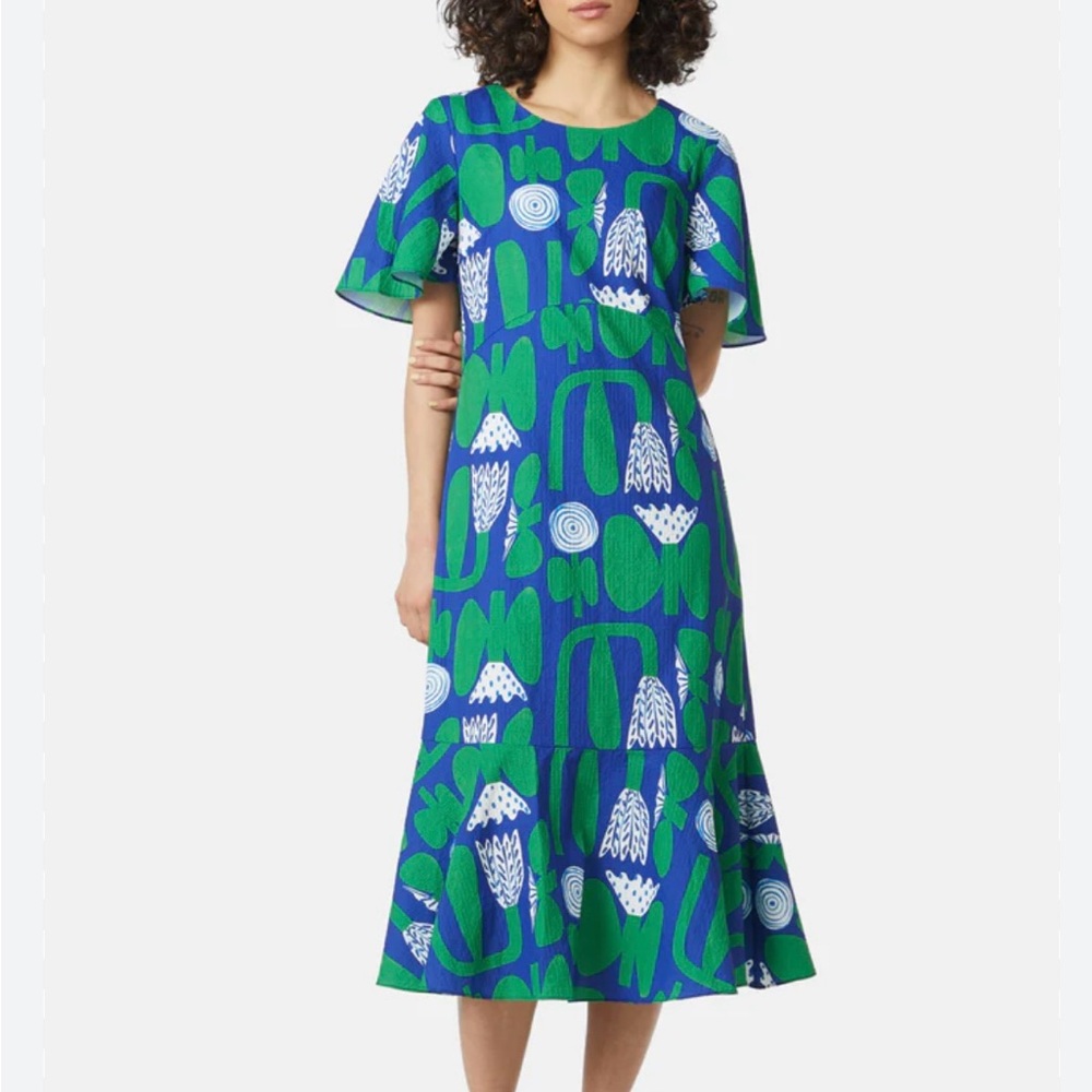 Gorman print green/blue dress.